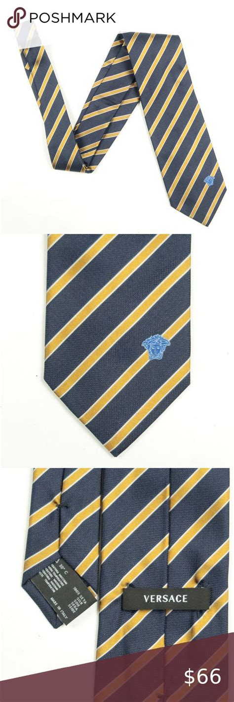 versace blue striped tie|versace tie price.